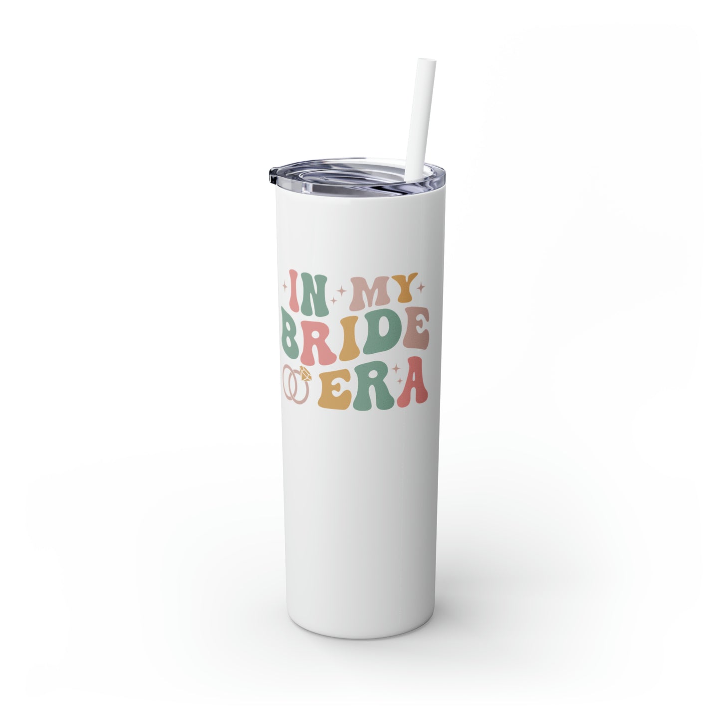 Bride Era Skinny Tumbler with Straw, 20oz