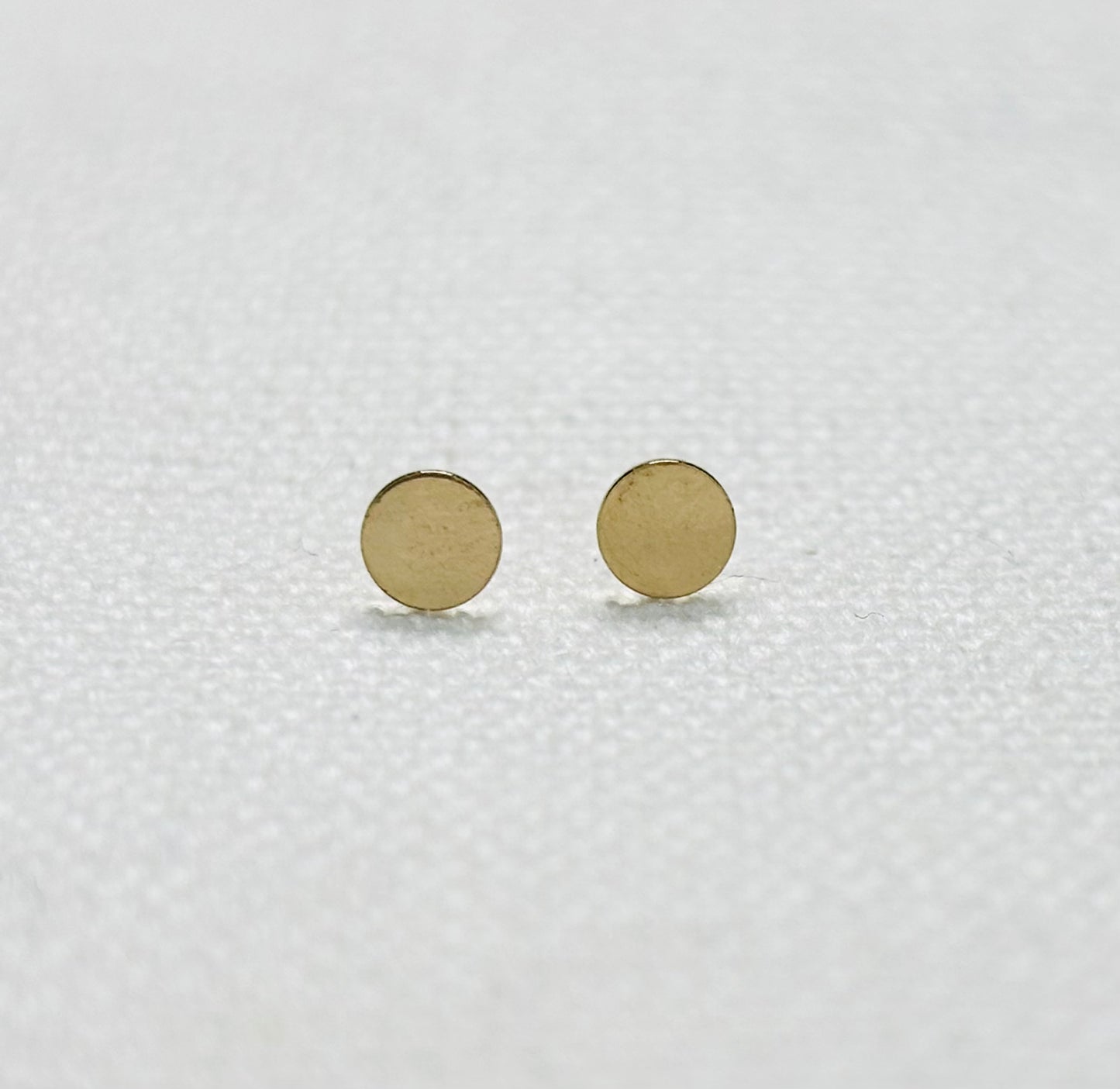 Round Flat Disc Earrings