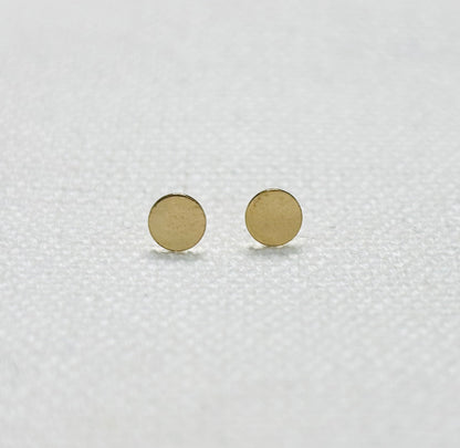 Round Flat Disc Earrings