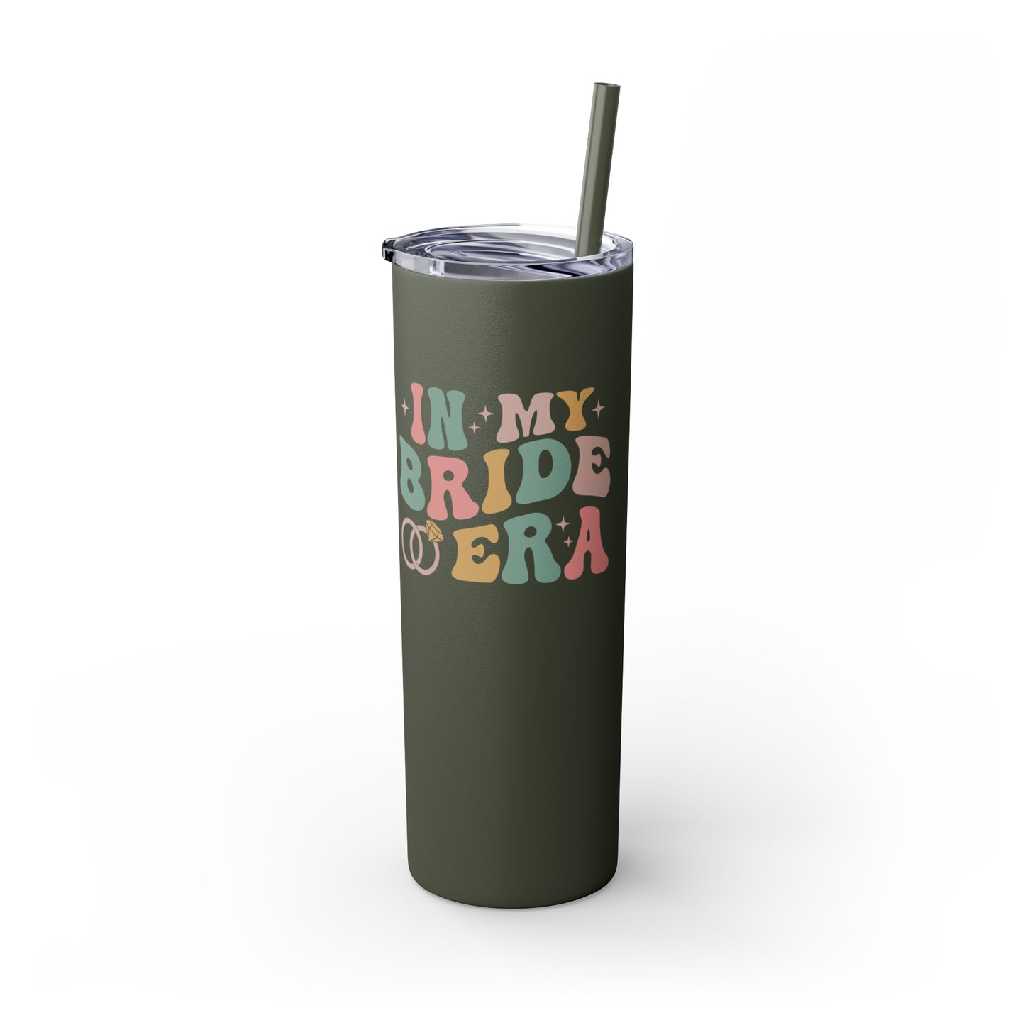 Bride Era Skinny Tumbler with Straw, 20oz